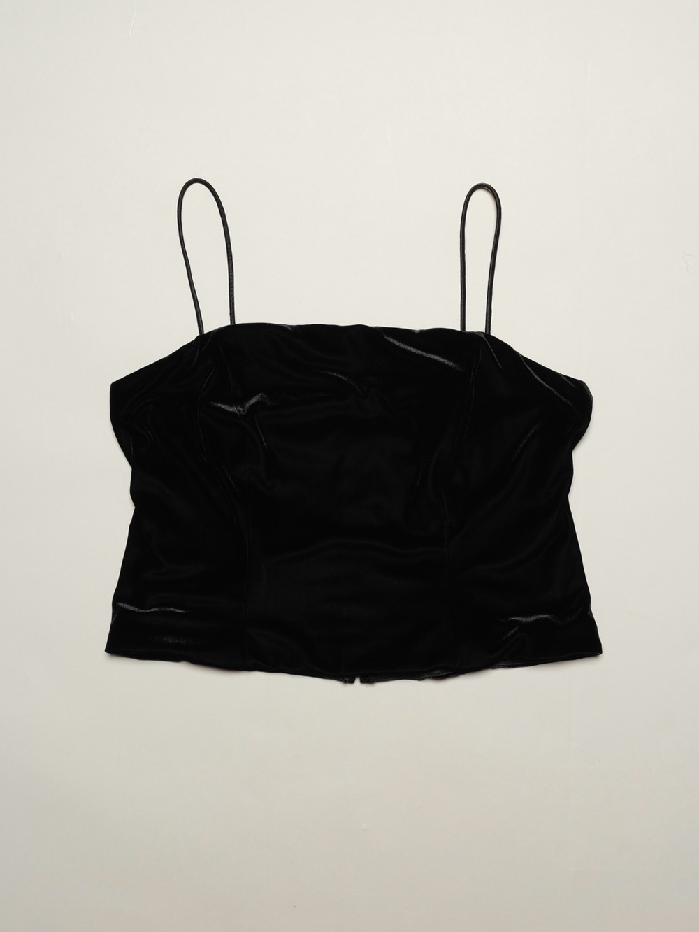 Vintage 90’s Black Velvet Zip Up Corset Top Size 14